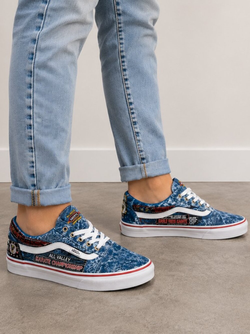 NEW Vans x Cobra Kai Era All Valley Karate Championship Denim Sneakers Men's 9 W